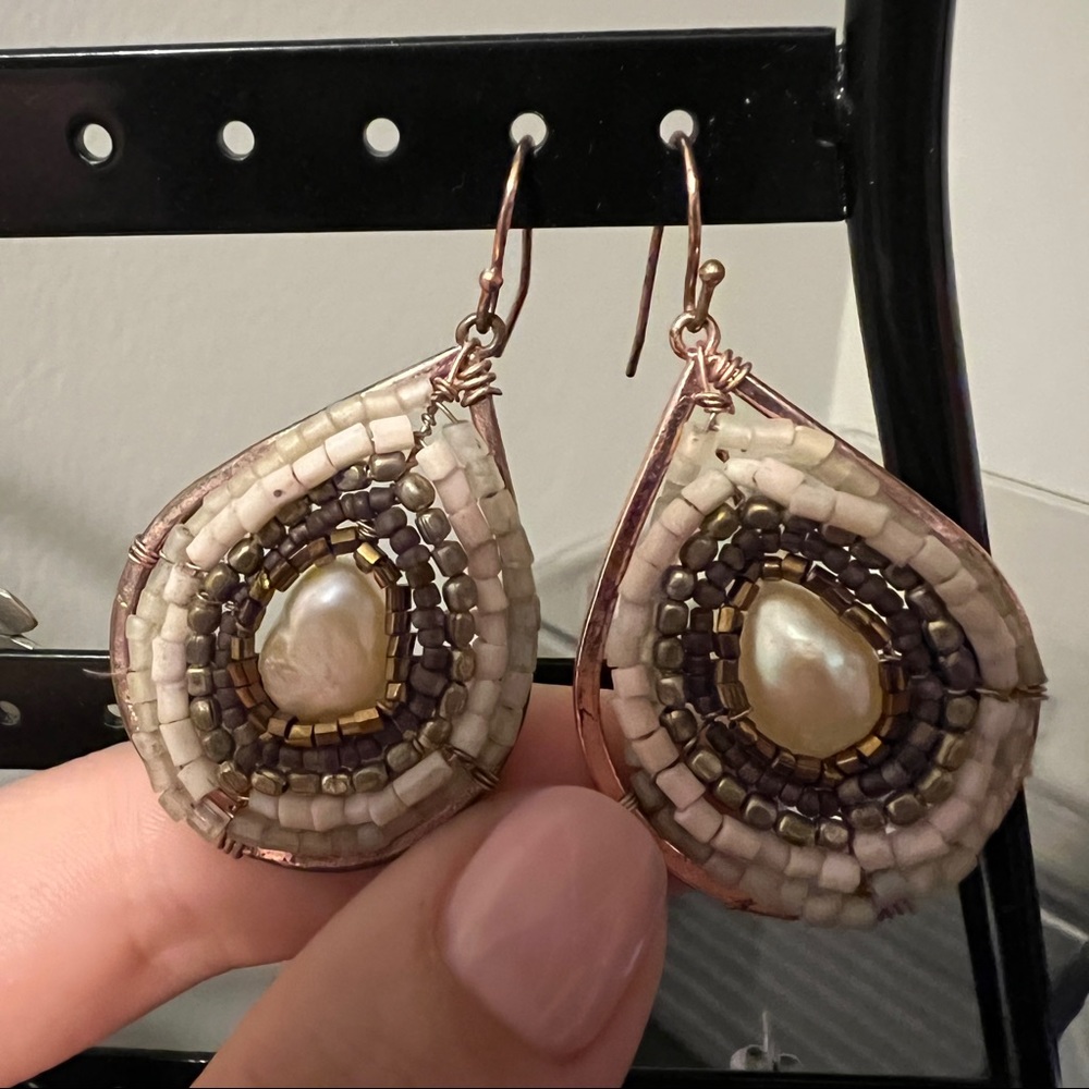 Pink Anthropologie Earrings